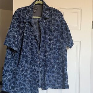 Van heusen Men's Blue Patterned Shirt size XXL